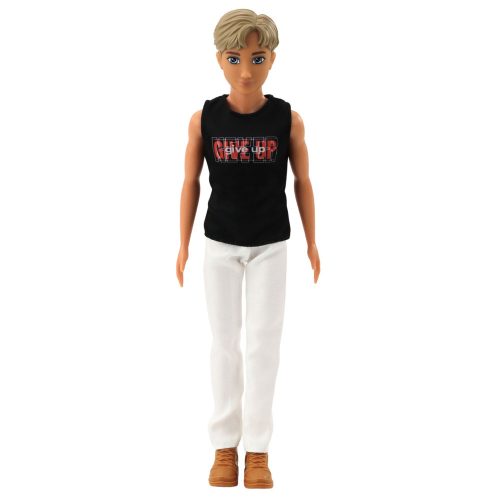 Anlily babakészlet: Lány fiúval, sapkával és kutyás kiegészítőkkel