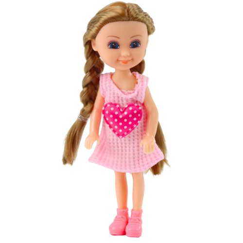 Mini baba kiegészítőkkel Kitty babakocsi rózsaszín baba szett