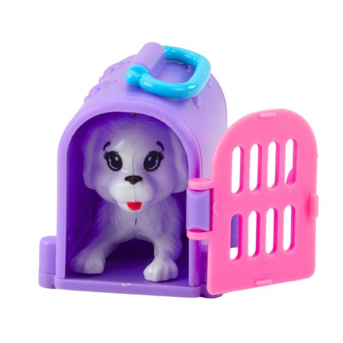 Mini baba kiegészítőkkel Kitty babakocsi rózsaszín baba szett