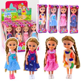 Mini baba hosszú hajjal ruhában 15 cm Mix