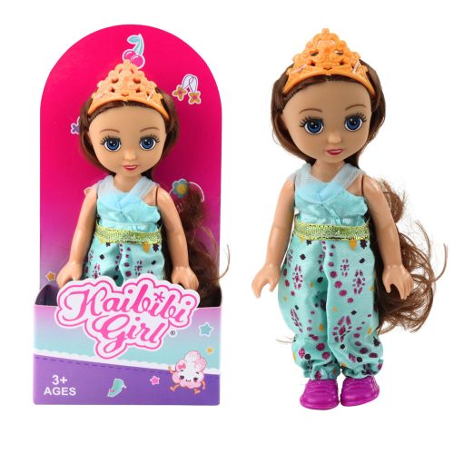 Mini Princess Doll Koronával díszített ruha 17cm Mix