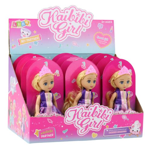 Mini Princess Doll Koronával díszített ruha 17cm Mix