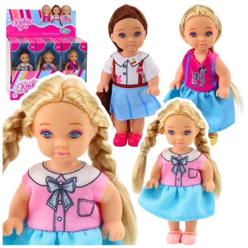 Kaibibi Mini Baba Hosszú Hajú Színes Ruha 12 cm Mix