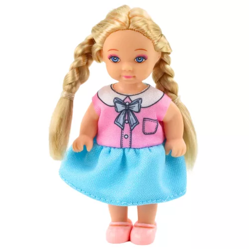 Kaibibi Mini Baba Hosszú Hajú Színes Ruha 12 cm Mix