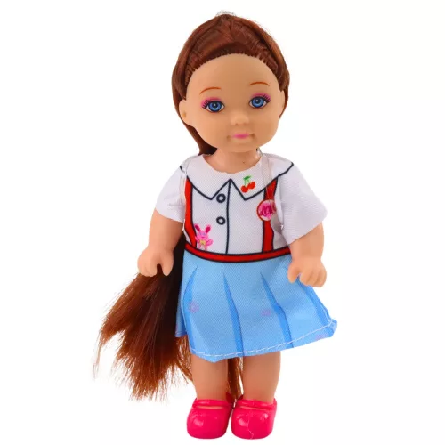 Kaibibi Mini Baba Hosszú Hajú Színes Ruha 12 cm Mix
