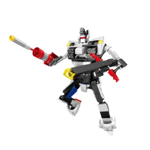 Építőblokkok Sports Car Racer Robot 2in1 Fehér 341 db.