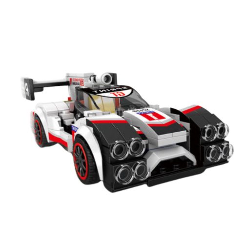 Építőblokkok Sports Car Racer Robot 2in1 Fehér 341 db.