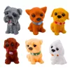 Figurakészlet Cuki Kutyák Kölykök Gumi 8cm 6db