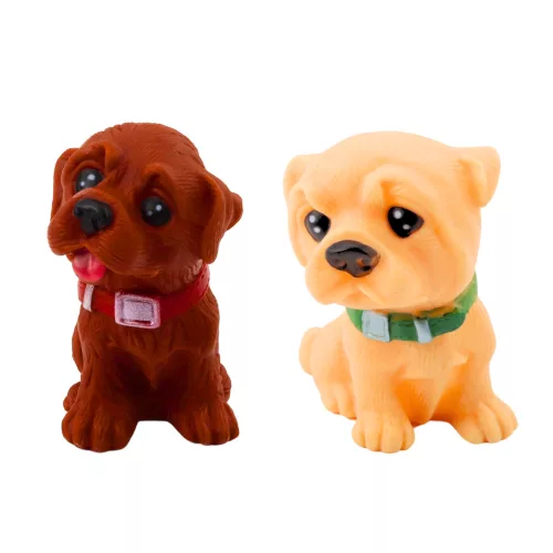 Figurakészlet Cuki Kutyák Kölykök Gumi 8cm 6db