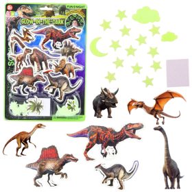   Fluoreszkáló dinoszauruszok csillagai világító falmatricák