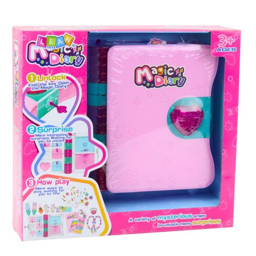 Titkos napló Lakat Notebook Locker Kulcstartozékok Rózsaszín