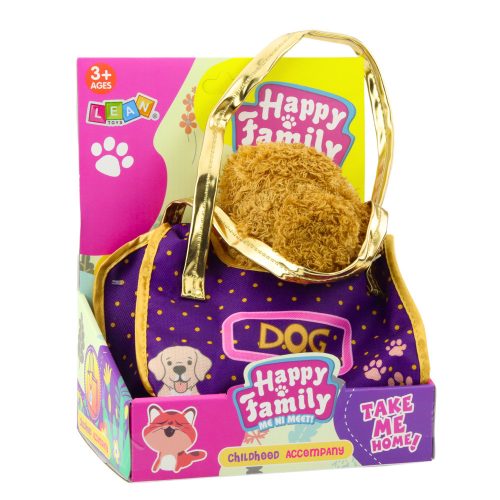 Kutya táskában Plüss kabalája ennivaló világosbarna