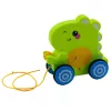 Baby Dinosaur Pull Toy Hangok Csörgő zöld