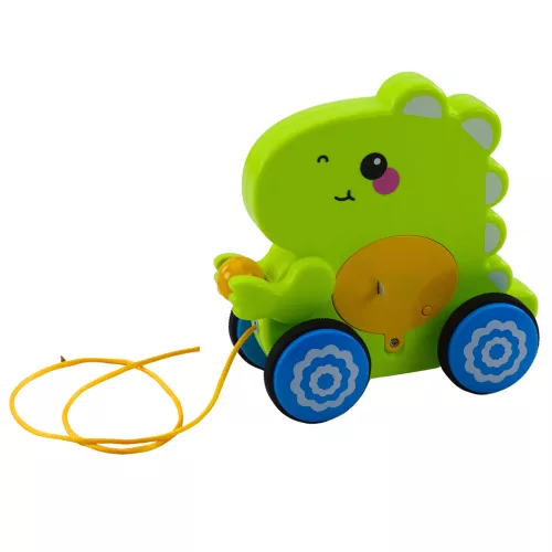 Baby Dinosaur Pull Toy Hangok Csörgő zöld