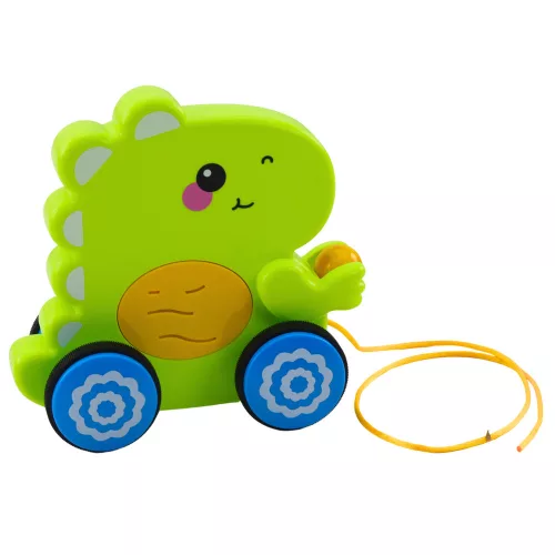 Baby Dinosaur Pull Toy Hangok Csörgő zöld