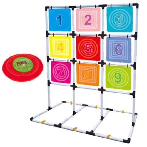 Ügyességi játék Frizbi korong dobása az otthoni kert céljára