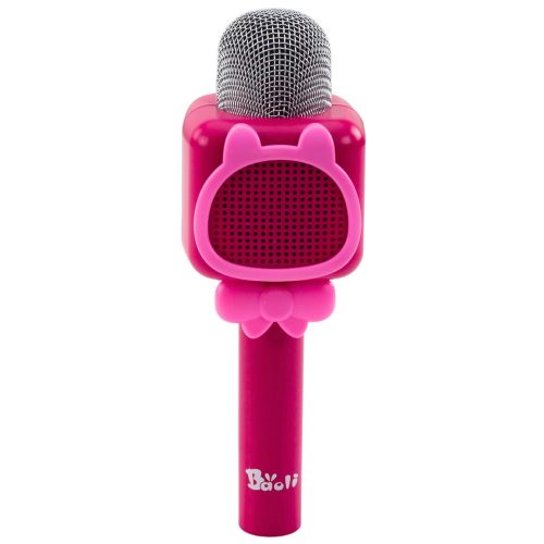 Vezeték nélküli Bluetooth mikrofon karaoke felvételhez, hangváltóval, rózsaszín