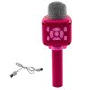 Vezeték nélküli Bluetooth mikrofon karaoke felvételhez, hangváltóval, rózsaszín