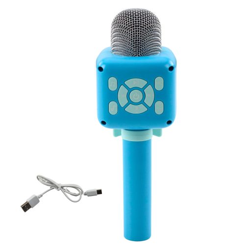 Vezeték nélküli Bluetooth mikrofon Karaoke Hangfelvétel Hangváltó Kék