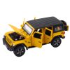 Terepjárók készlet lakókocsival, fém, meghajtó, fények, hangok, sárga, 1:32