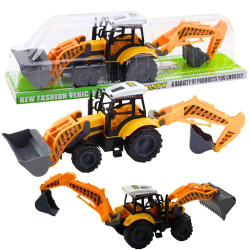 Nagy kotró-rakodó Mezőgazdasági Építőipari Mobil sárga