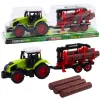 Mezőgazdasági traktor HDS pótkocsival Farönk szállításához