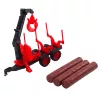 Mezőgazdasági traktor HDS pótkocsival Farönk szállításához