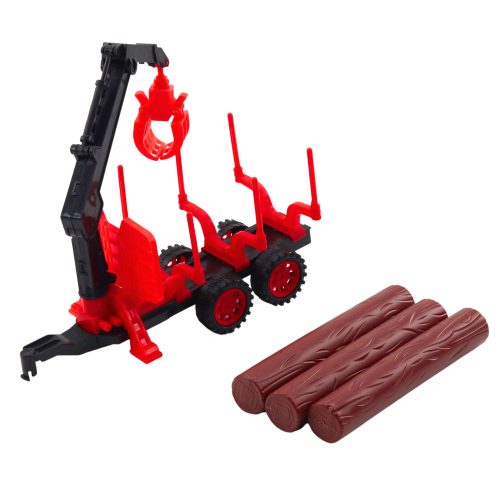 Mezőgazdasági traktor HDS pótkocsival Farönk szállításához