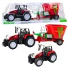 Mezőgazdasági traktor Utánfutós takarmánykeverővel Piros 60cm