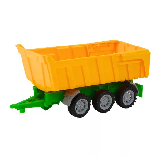 Mezőgazdasági traktor Sárga Pótkocsival Piros 46cm