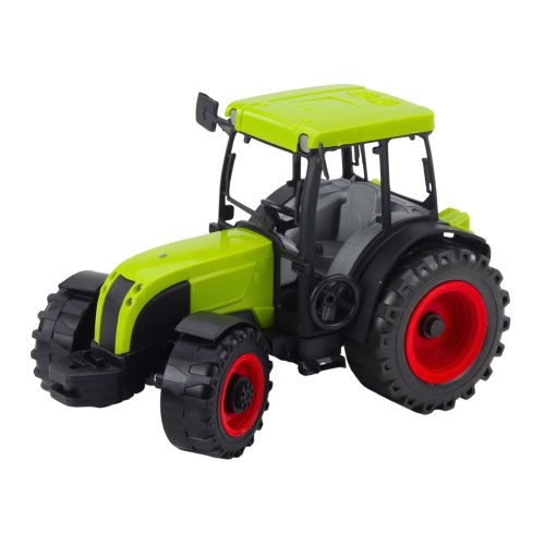 Zöld mezőgazdasági traktor rönk utánfutóval 47cm