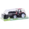 Traktor mezőgazdasági jármű Farmer markolóval piros