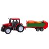 Mezőgazdasági traktor zöld pótkocsival és Hay Red 62 cm-es