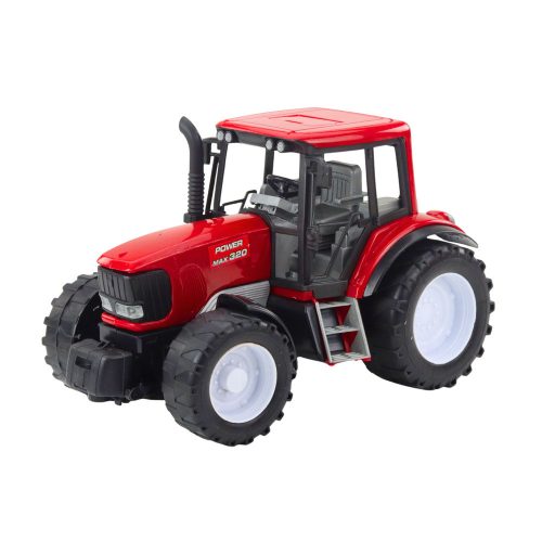 Mezőgazdasági traktor zöld pótkocsival és Hay Red 62 cm-es