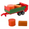 Mezőgazdasági traktor zöld pótkocsival és Hay Red 62 cm-es