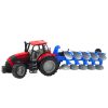 Mezőgazdasági traktor ekehajtással, piros 50cm