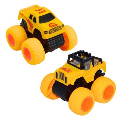 Hegymászó terepjáró autó meghajtó sárga kék