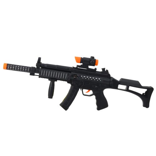 Játék géppuska lámpák hangok fekete 62 cm