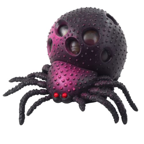 Spider Anti-Stress Squishy játék gél golyókkal, fekete