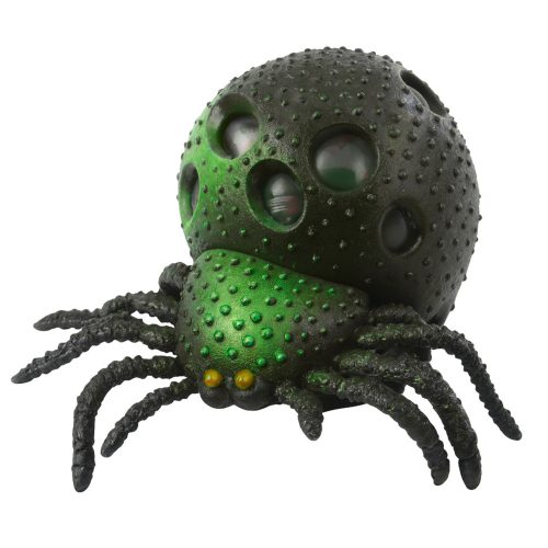 Spider Anti-Stress Squishy játék gél golyókkal, fekete
