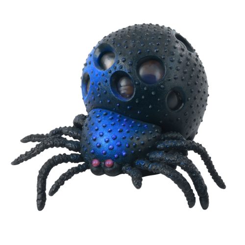 Spider Anti-Stress Squishy játék gél golyókkal, fekete