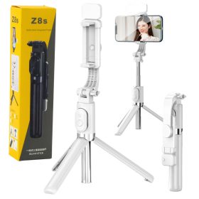   Selfie Stick állványos telefon távirányító Bluetooth tartó ZS8 fehér