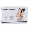Kozmetikai tükör 16 LED dióda állvánnyal állítható rózsaszín
