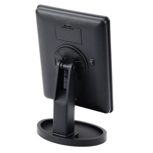 Kozmetikai tükör 16 LED dióda állvánnyal állítható fekete