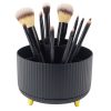 360°-ban forgatható kozmetikai ecsetrendező 5 rekesszel, fekete