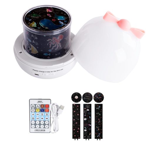 Star projektor gyerekeknek éjszakai fény 6 cserélhető vetítés