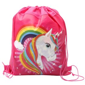 Unicorn Rainbow Pink gimnasztikai cipőtáska 35x27 cm