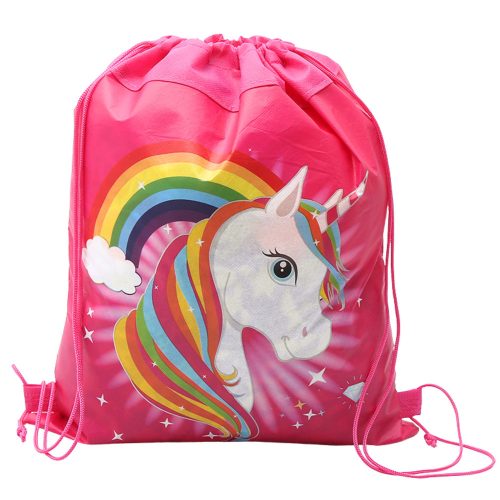 Unicorn Rainbow Pink gimnasztikai cipőtáska 35x27 cm