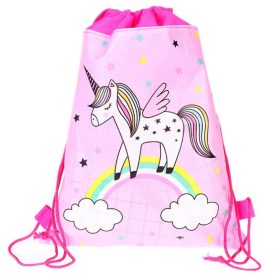   Iskolai cipőtáska Unicorn Rainbow tornaruha rózsaszín 35x27cm