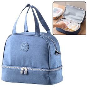   Hőszigetelő reggelizőtáska állítható kék pánttal 27cm